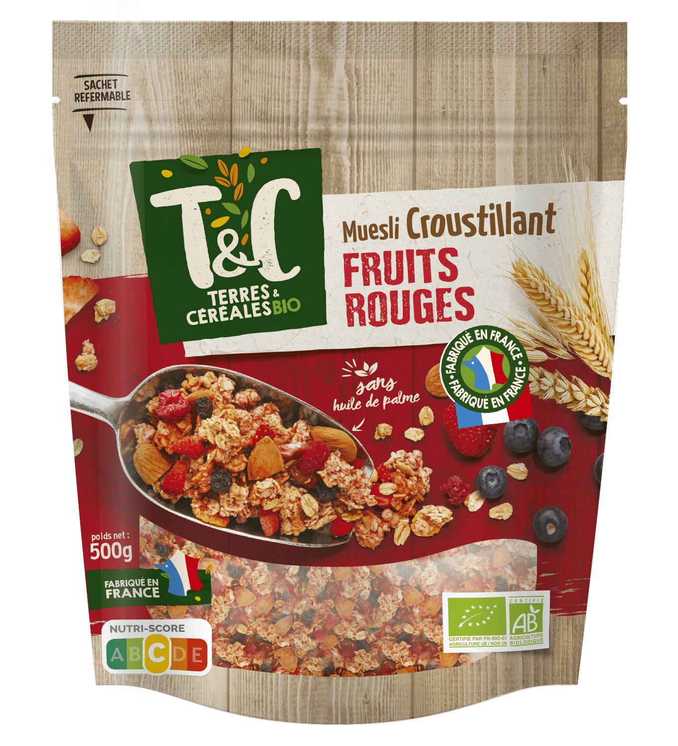 Muesli croustillant fruits rouges